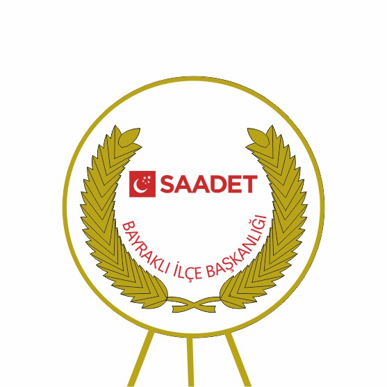 Saadet Bayraklı İlçe Başkanlığı Metal Çelenk